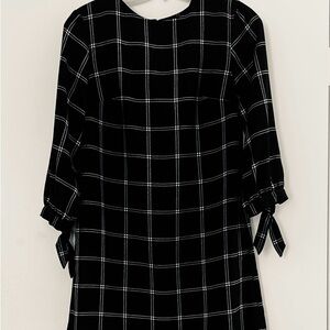 Black and White Checkered Women's Dress